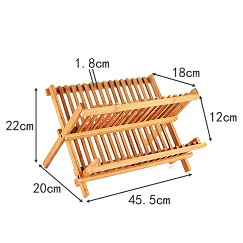 Egouttoir Vaisselle deux Etages Bambou